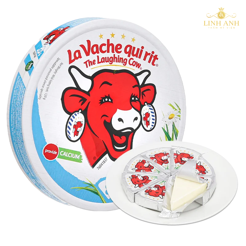 Sau phun môi ăn được phô mai con bò cười