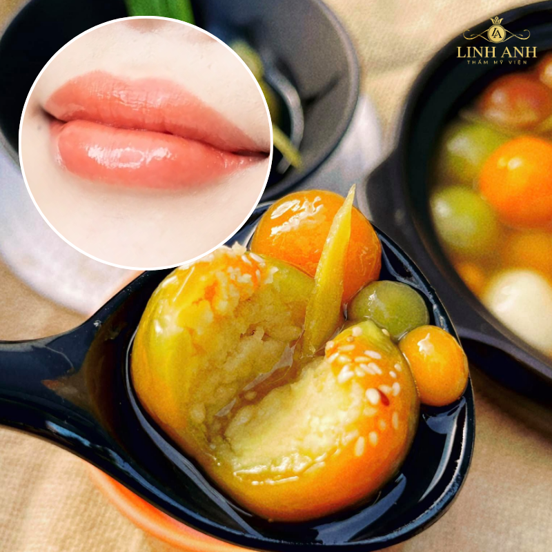 Không ăn chè làm từ nếp sau phun môi