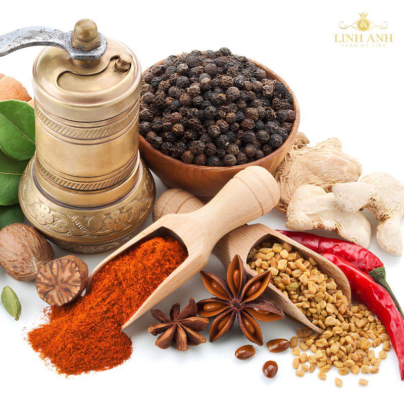 Không ăn gia vị cay sau phun môi