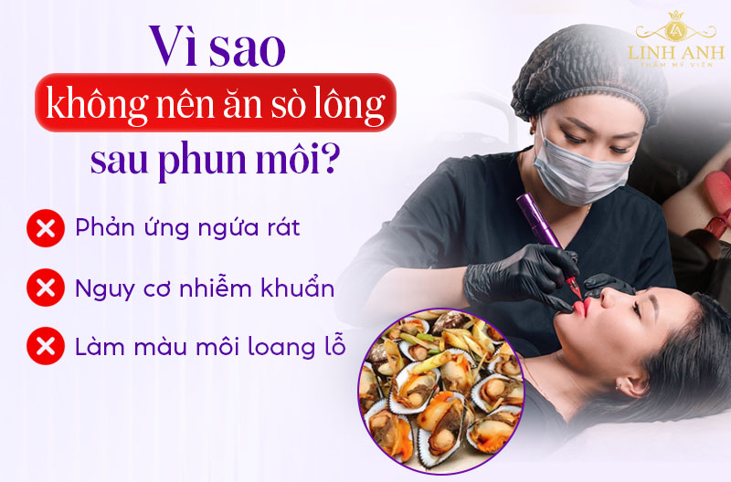 Ăn sò lông sau phun môi có nguy cơ nhiễm khuẩn