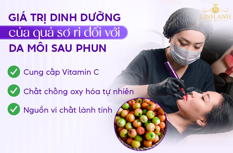 Xăm môi ăn sơ ri được không