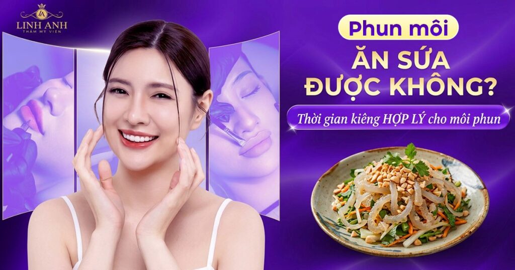 Phun xăm môi ăn sữa được không