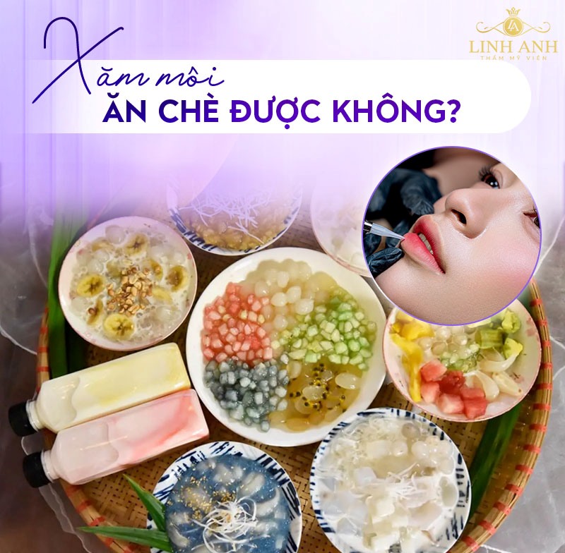 Phun môi ăn chè được không