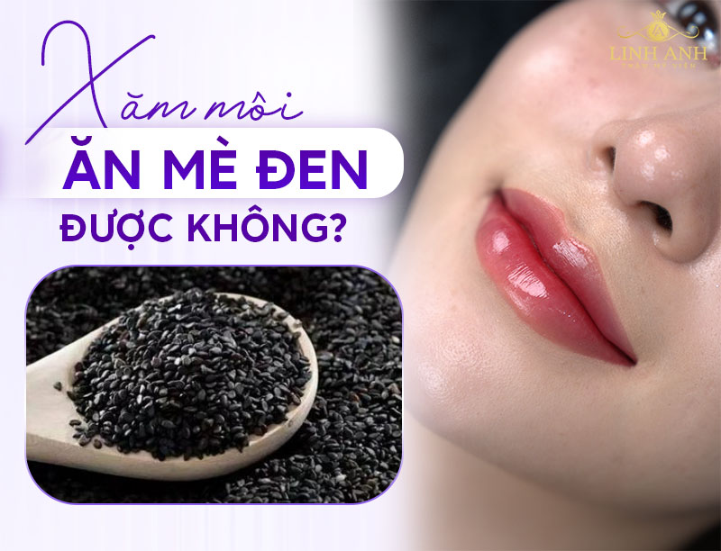 Phun môi ăn mè đen được không