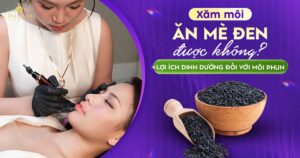 Phun xăm môi ăn mè đen được không