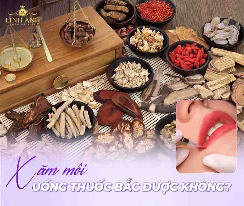 Phun môi uống thuốc bắc được không