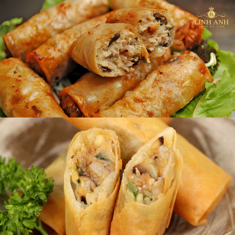Không nên ăn chả giò sau phun môi