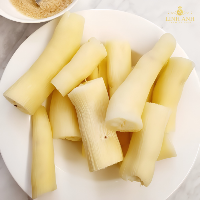 Nên ăn khoai mì luộc sau phun môi