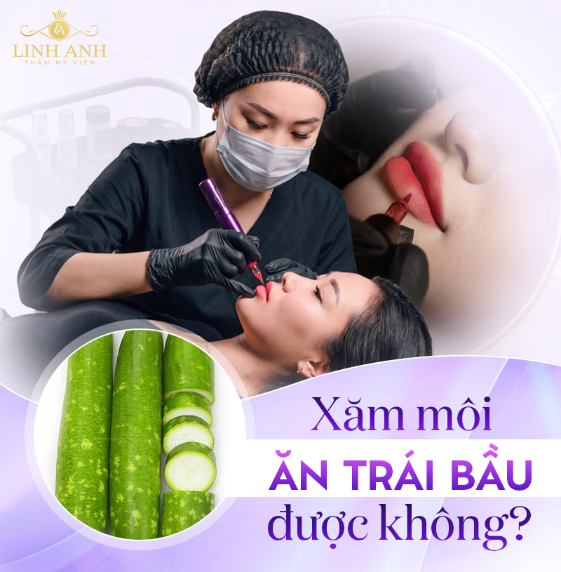 Phun môi ăn trái bầu được không