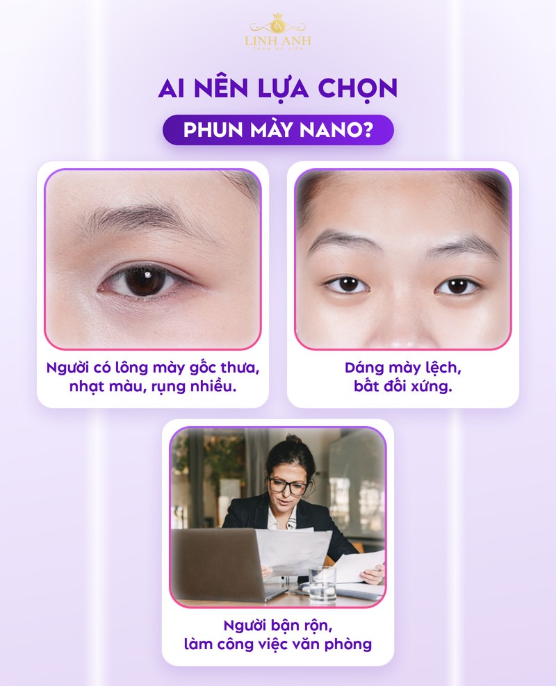 Mày thưa nên chọn phun mày nano