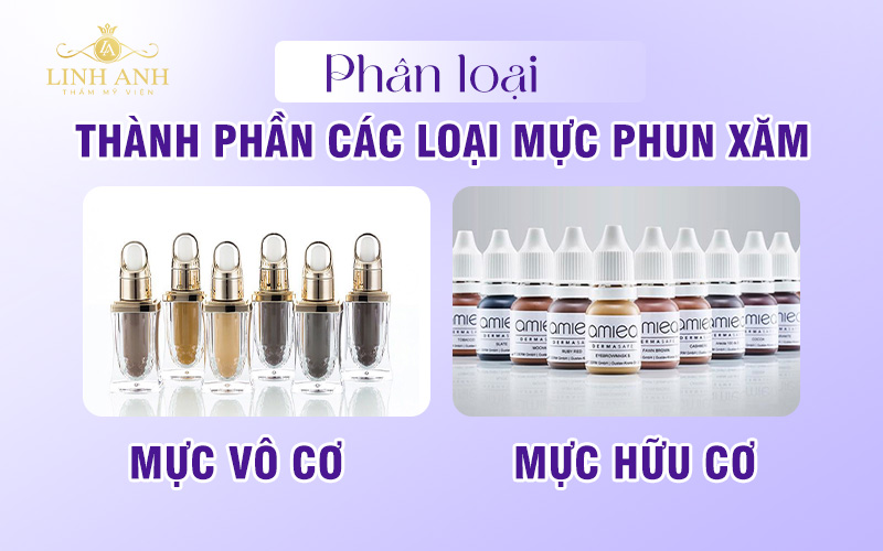 Thành phần loại mực phun môi mày mí