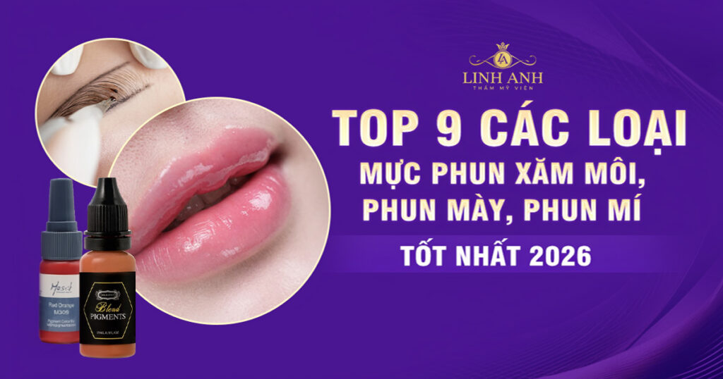 Các loạn mực phun xăm mày môi mí