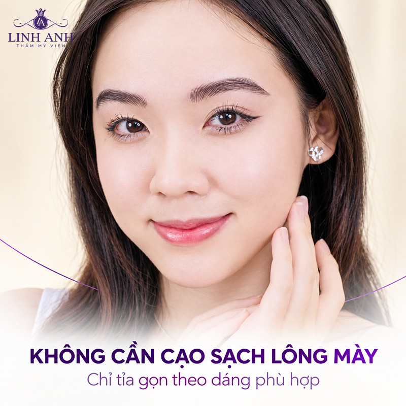 Không nên cạo sạch lông mày trước khi phun