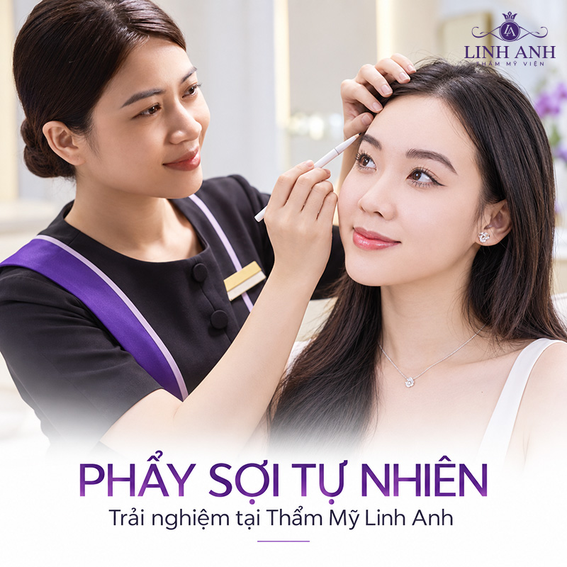 Trải nghiệm phun mày tại Thẩm Mỹ Linh Anh