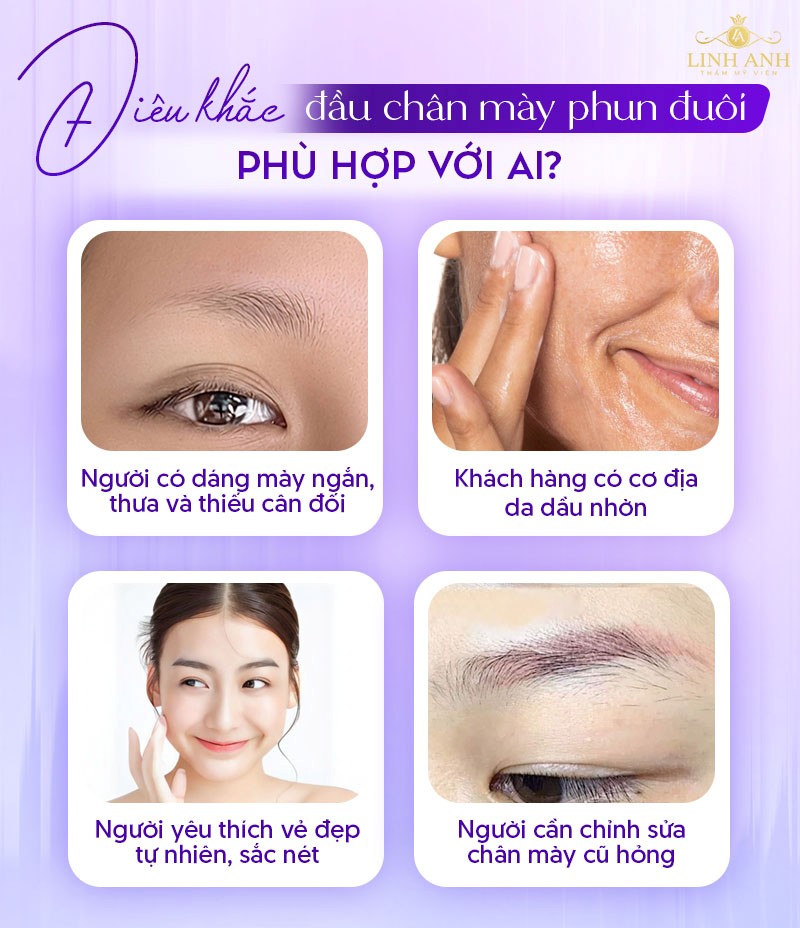 Điêu khắc đầu phun đuôi mày phù hợp người thích vẻ đẹp tự nhiên