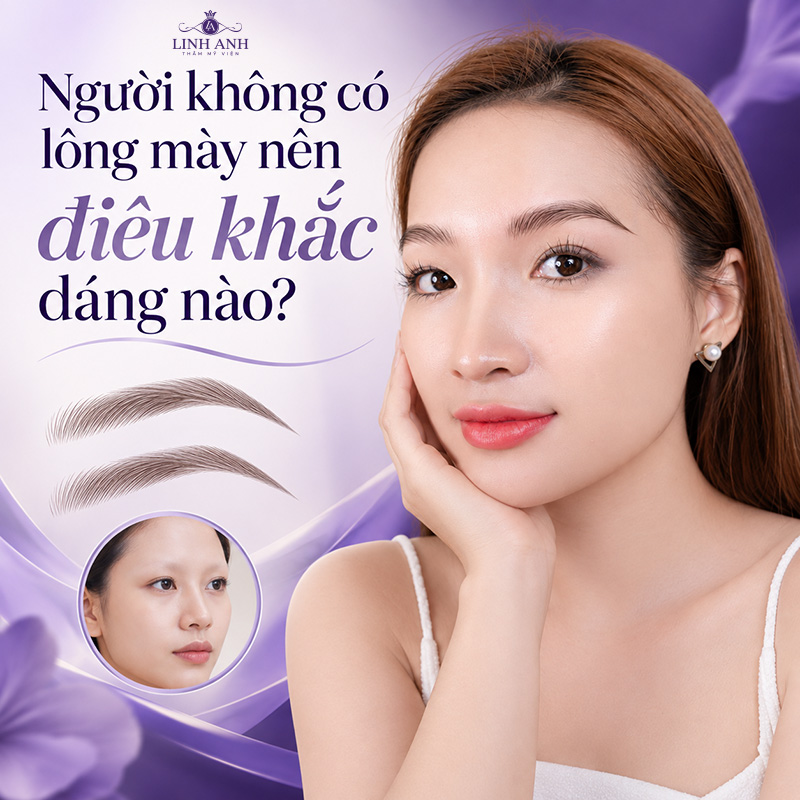 Lông mày không có sợi có điêu khắc mày Thái