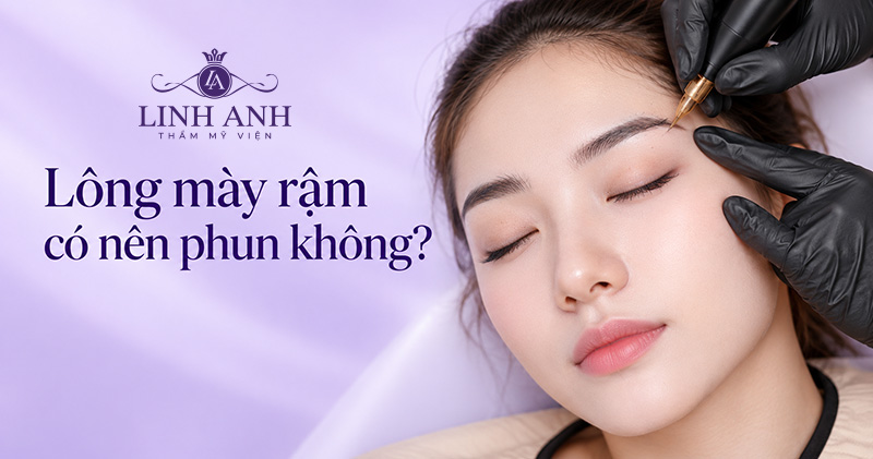 Lông mày rậm có thể phun mày