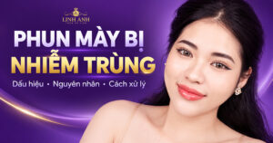 Phun xăm mày bị nhiễm trùng