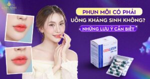 Phun xăm môi uống thuốc kháng sinh được không