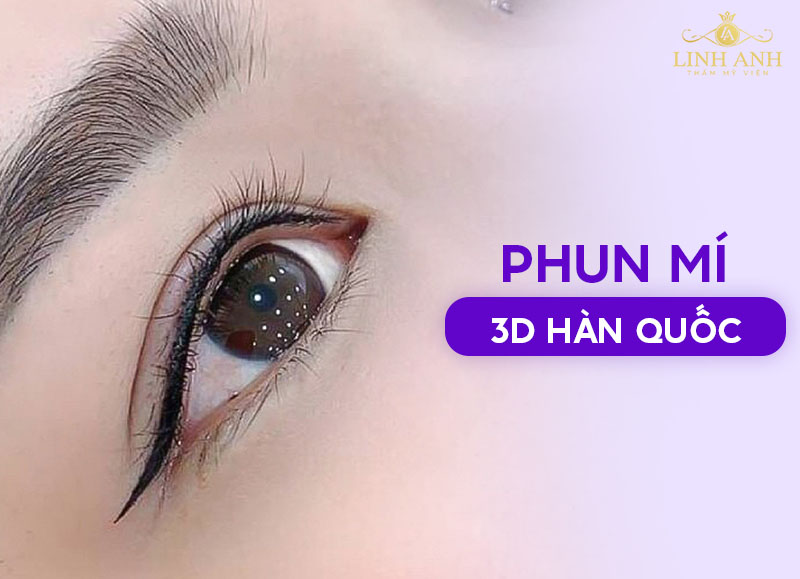 Các kiểu phun mí mắt đẹp tự nhiên và thịnh hành hiện nay 8 Phun mí 3D Hàn Quốc