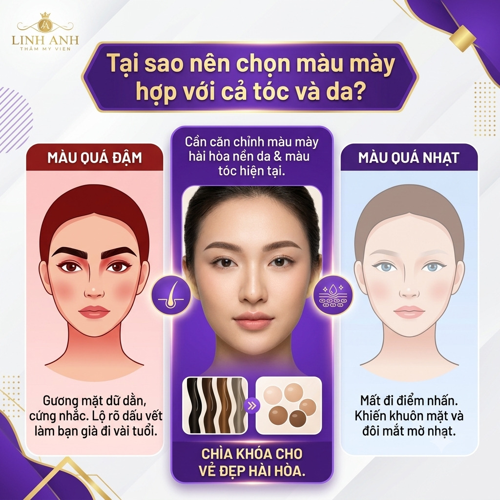 Chọn màu mày theo màu tóc và màu da PHÙ HỢP như thế nào? 14 Nên chọn màu mày phù hợp màu tóc và da