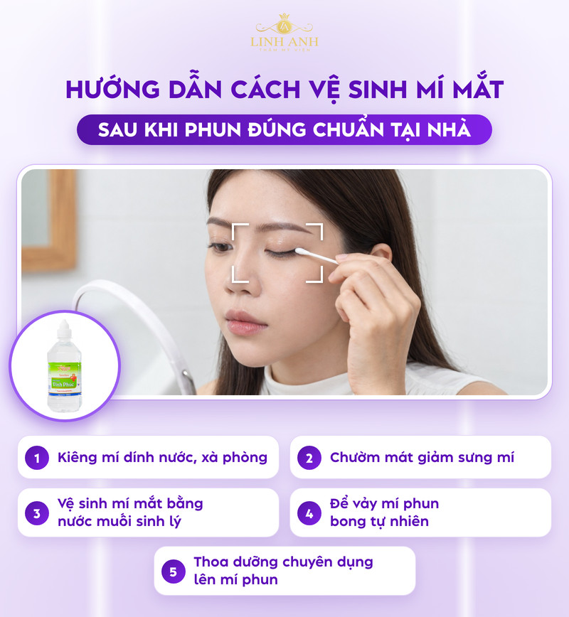 Cách chăm sóc mí mắt sau khi phun và một số LƯU Ý cần biết 19 Cách vệ sinh mí mắt sau phun