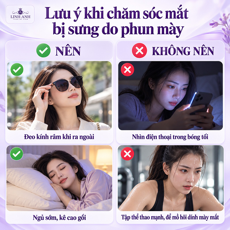 Phun lông mày bị sưng mắt: Nguyên nhân, cách khắc phục nhanh 16 Chăm sóc mắt bị sưng do phun mày